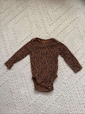 Old Navy leopard long sleeve onsie